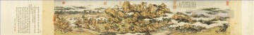 Qian weicheng lion forest antique Chinese Oil Paintings